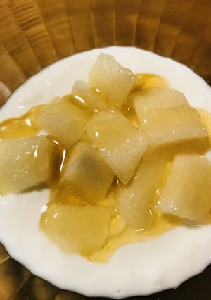 シンプルデザート☆梨のはちみつヨーグルト-レシピのメイン写真