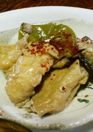 甘唐辛子(甘長)と油揚げの煮物-レシピのメイン写真