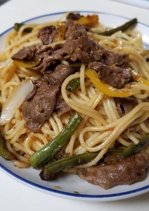 焼肉のタレで簡単牛肉パスタ-レシピのメイン写真