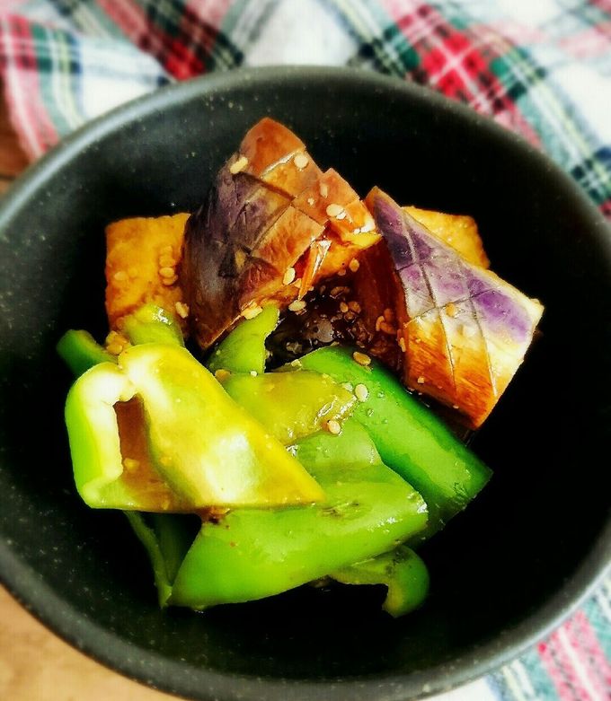 楽うまっ!茄子とピーマンの韓国風ナムル-レシピのメイン写真