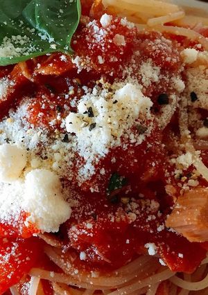 夏バテにも○トマト缶でさっぱり冷製パスタ-レシピのメイン写真