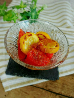 楽うまっ☆トマトとズッキーニの和風梅和え-レシピのメイン写真
