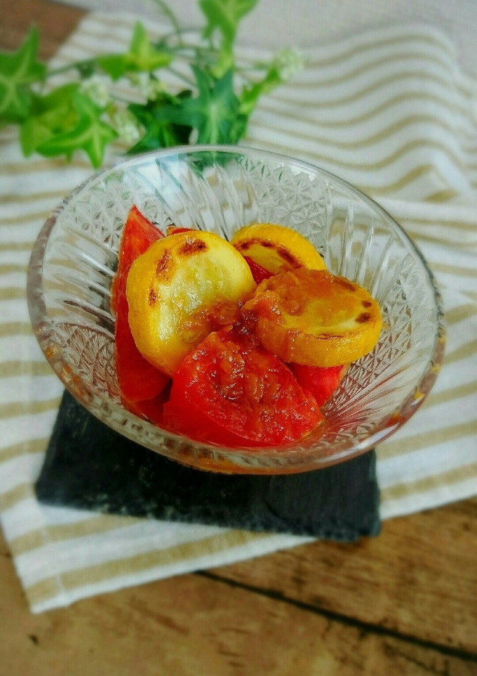 楽うまっ☆トマトとズッキーニの和風梅和え-レシピのメイン写真