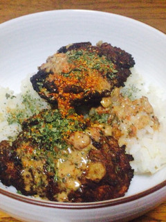 桑の葉ハンバーグその2-レシピのメイン写真