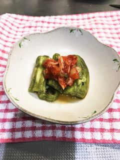 焼きナスのキムチのせ-レシピのメイン写真