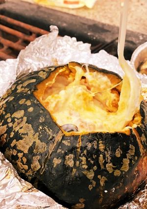 BBQで、カボチャの丸ごとホイル焼き-レシピのメイン写真