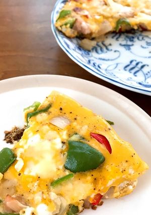 休みの朝のオープンオムレツ-レシピのメイン写真
