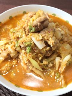 鶏肉とキャベツの味噌炒め!(^^)!-レシピのメイン写真