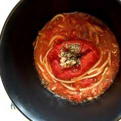 รูปของ 火を使わない！柴漬けとトマトのパスタ