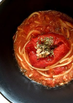 火を使わない！柴漬けとトマトのパスタ-レシピのメイン写真