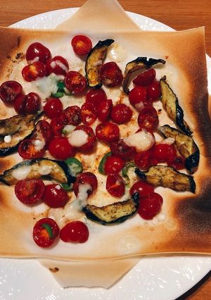 春巻きの皮で作る干し野菜のピザ-レシピのメイン写真