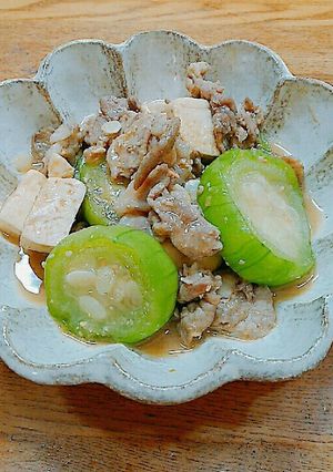 【時短】ヘチマの味噌煮-レシピのメイン写真