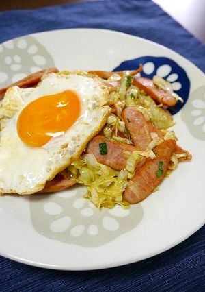 簡単！シャウエッセン大葉キャベツ和風炒め-レシピのメイン写真