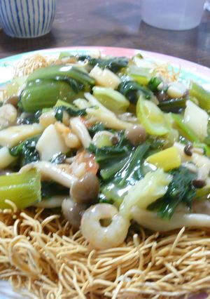 青梗菜皿うどん-レシピのメイン写真
