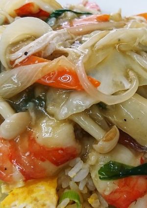 鳥胸肉と海老の餡掛けチャーハン-レシピのメイン写真