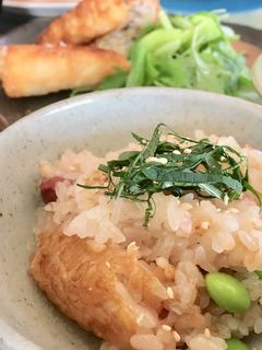 梅干しと枝豆のおこわ-レシピのメイン写真