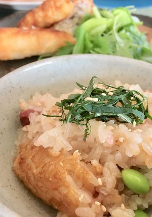 梅干しと枝豆のおこわ-レシピのメイン写真