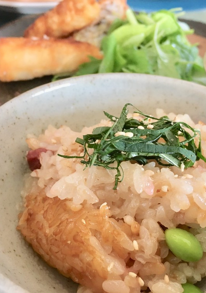 梅干しと枝豆のおこわ-レシピのメイン写真