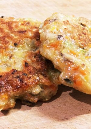 【離乳食】鰹節で旨味たっぷりお好み焼き-レシピのメイン写真