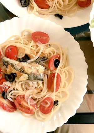 オイルサーディンとミニトマトのパスタ-レシピのメイン写真