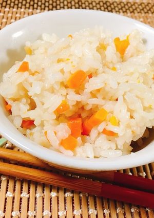 白だし昆布つゆで人参の炊き込みご飯☆-レシピのメイン写真