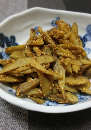 ごぼうの味噌にんにく炒め-レシピのメイン写真