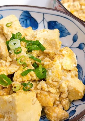 包丁要らずで簡単!!【鶏ひき肉と豆腐の炒り煮】-レシピのメイン写真