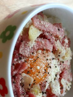 カルボナーラ風♡卵かけご飯-レシピのメイン写真