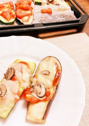 ヘルシー簡単で美味しい!ズッキーニピザ♡-レシピのメイン写真