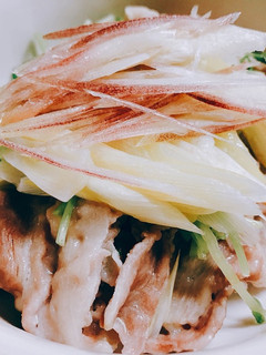 豆苗とばら肉の蒸ししゃぶしゃぶ-レシピのメイン写真