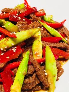 漬け牛肉と彩り野菜の焼肉風炒め-レシピのメイン写真