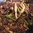 牛肉とアスパラきのこの甘辛炒め♡
