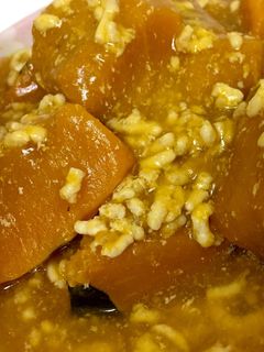 蒸かしカボチャの鶏そぼろあんかけ-レシピのメイン写真
