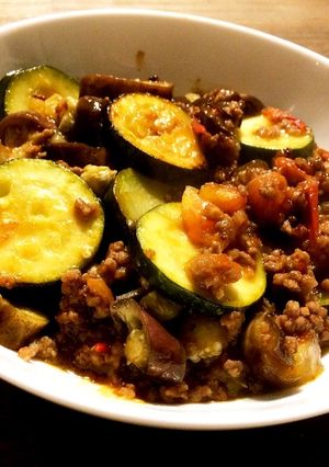 夏野菜とひき肉煮込み-レシピのメイン写真