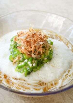 喉ごしツルン~夏バテ解消!ネバトロ素麺-レシピのメイン写真