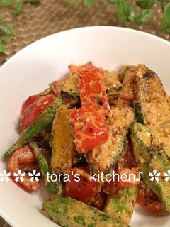 ソースが絶品☘️夏野菜の焼きサラダ-レシピのメイン写真