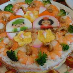 รูปของ ひなまつりに♪ケーキ風ちらし寿司