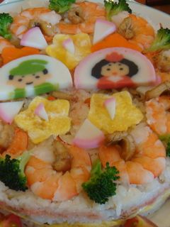 ひなまつりに♪ケーキ風ちらし寿司-レシピのメイン写真