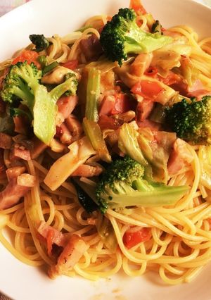 簡単！残り野菜で本格ペペロンチーノ-レシピのメイン写真