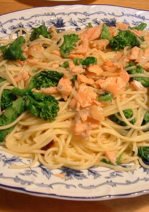 超簡単♪鮭と菜の花で♪春の雛祭りパスタ～-レシピのメイン写真