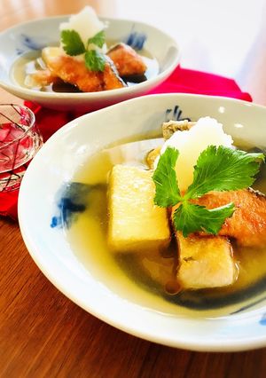 揚げ焼きで楽チン♪鮭と豆腐の揚げだし-レシピのメイン写真