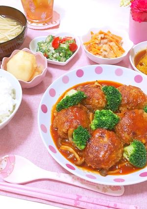 お肉ふわっ♡ミートボールのケチャップ煮-レシピのメイン写真
