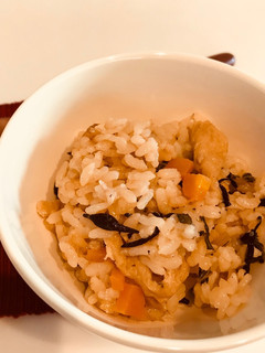 [離乳食完了期]小松菜の炊き込みご飯-レシピのメイン写真