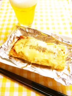 ☺おつまみマンガ飯♪油揚げのチーズ焼き☺-レシピのメイン写真