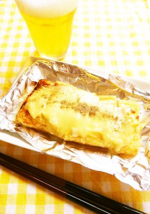 ☺おつまみマンガ飯♪油揚げのチーズ焼き☺-レシピのメイン写真