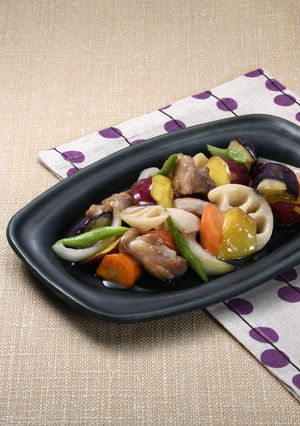 さつまいもと鶏肉の甘酢炒め-レシピのメイン写真