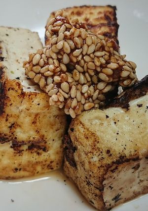 自家製焼き豆腐の味噌胡麻添え-レシピのメイン写真