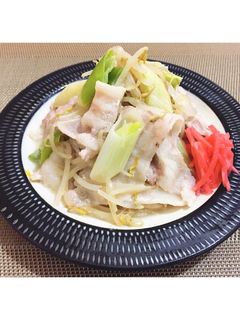 とんこつ風♡豚バラもやし炒め-レシピのメイン写真