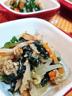 レンチン【もやしとほうれん草のツナ醤油】-レシピのメイン写真