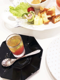 冷凍トマトでミニトマトのジュレスープ*-レシピのメイン写真